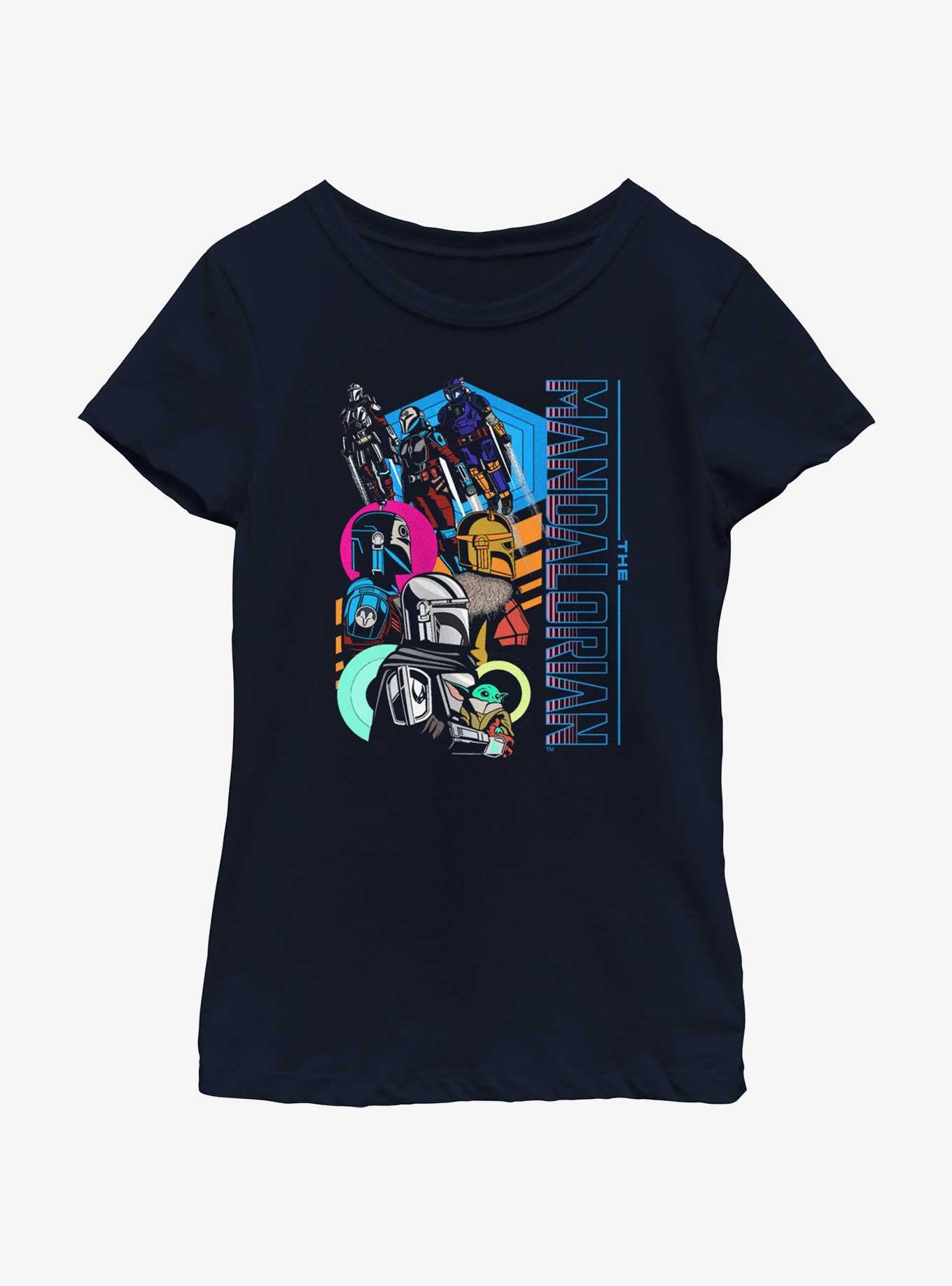 Star Wars The Mandalorian Fearsome Warriors Portrait Youth Girls T-Shirt, , hi-res