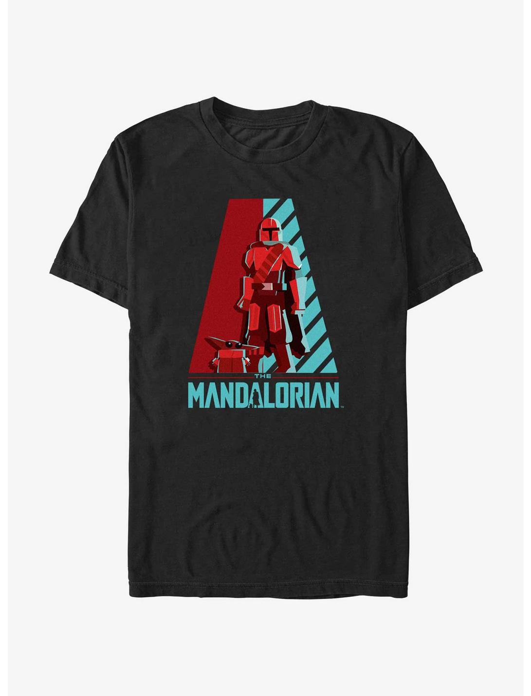 Star Wars The Mandalorian Galaxy's Heroes Logo T-Shirt, BLACK, hi-res