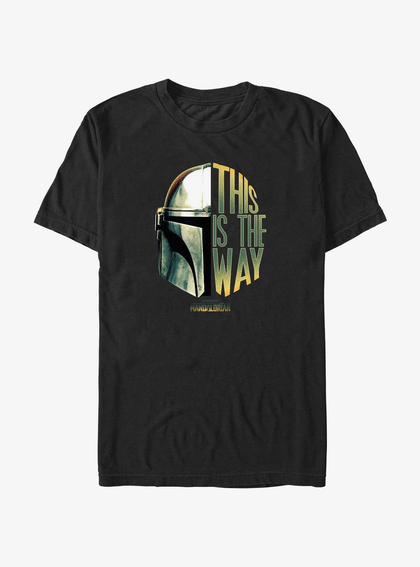 Star Wars The Mandalorian This Is The Way Helmet Split T-Shirt, BLACK, hi-res