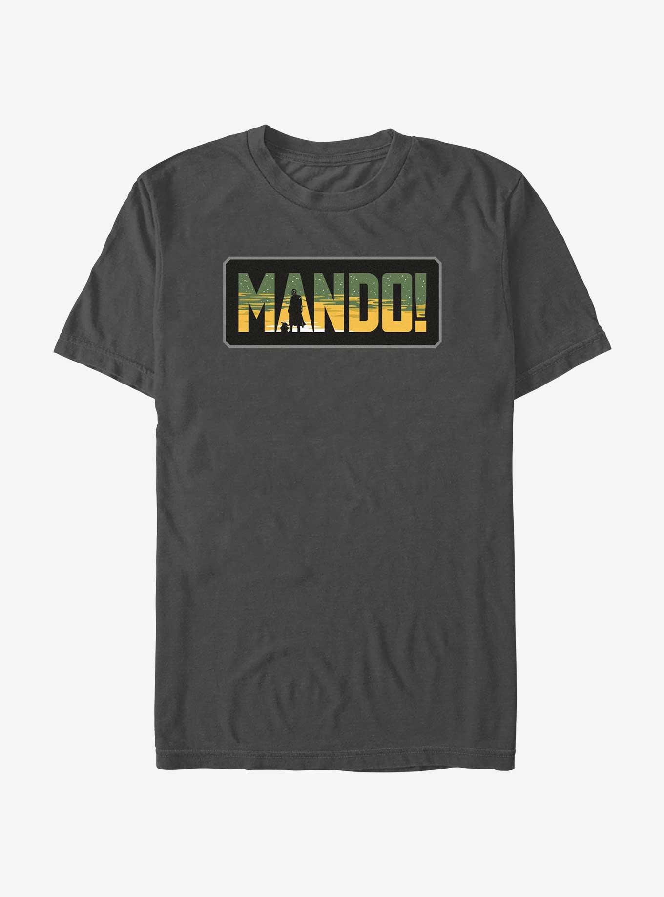 Star Wars The Mandalorian Mando Badge T-Shirt, CHARCOAL, hi-res