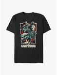 Star Wars The Mandalorian Grunge Rock Star Poster T-Shirt, BLACK, hi-res
