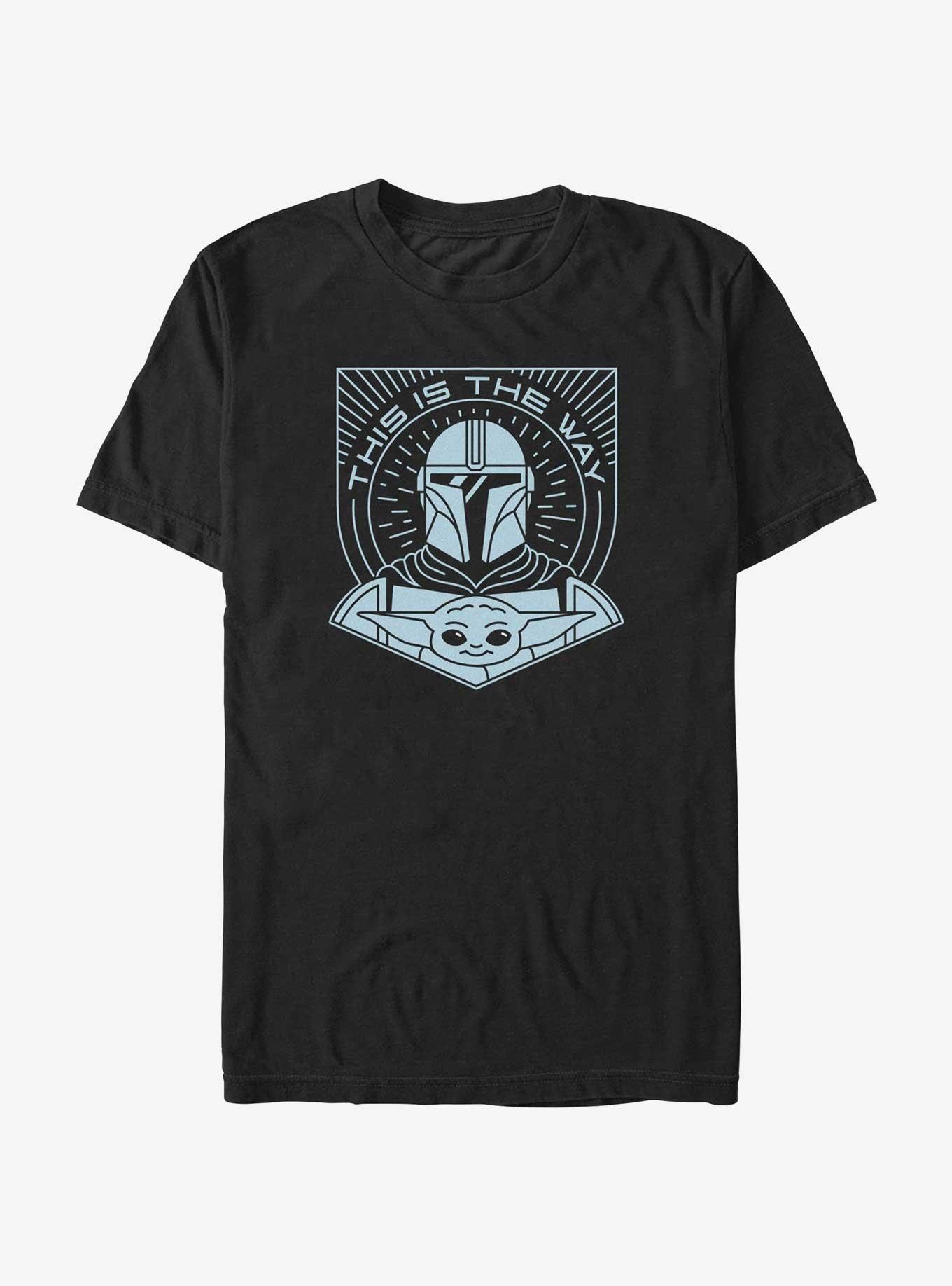 Star Wars The Mandalorian This Is The Way Line Art T-Shirt, BLACK, hi-res