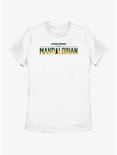 Star Wars The Mandalorian Desert Sunset Logo Womens T-Shirt, WHITE, hi-res