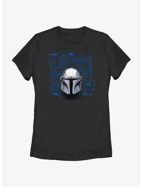 Star Wars The Mandalorian Helmet Schematic Womens T-Shirt, , hi-res