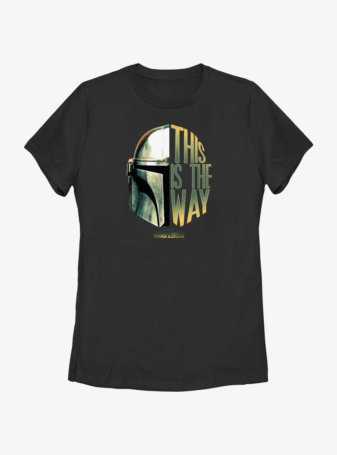 Star Wars The Mandalorian This Is The Way Helmet Split Womens T-Shirt, BLACK, hi-res