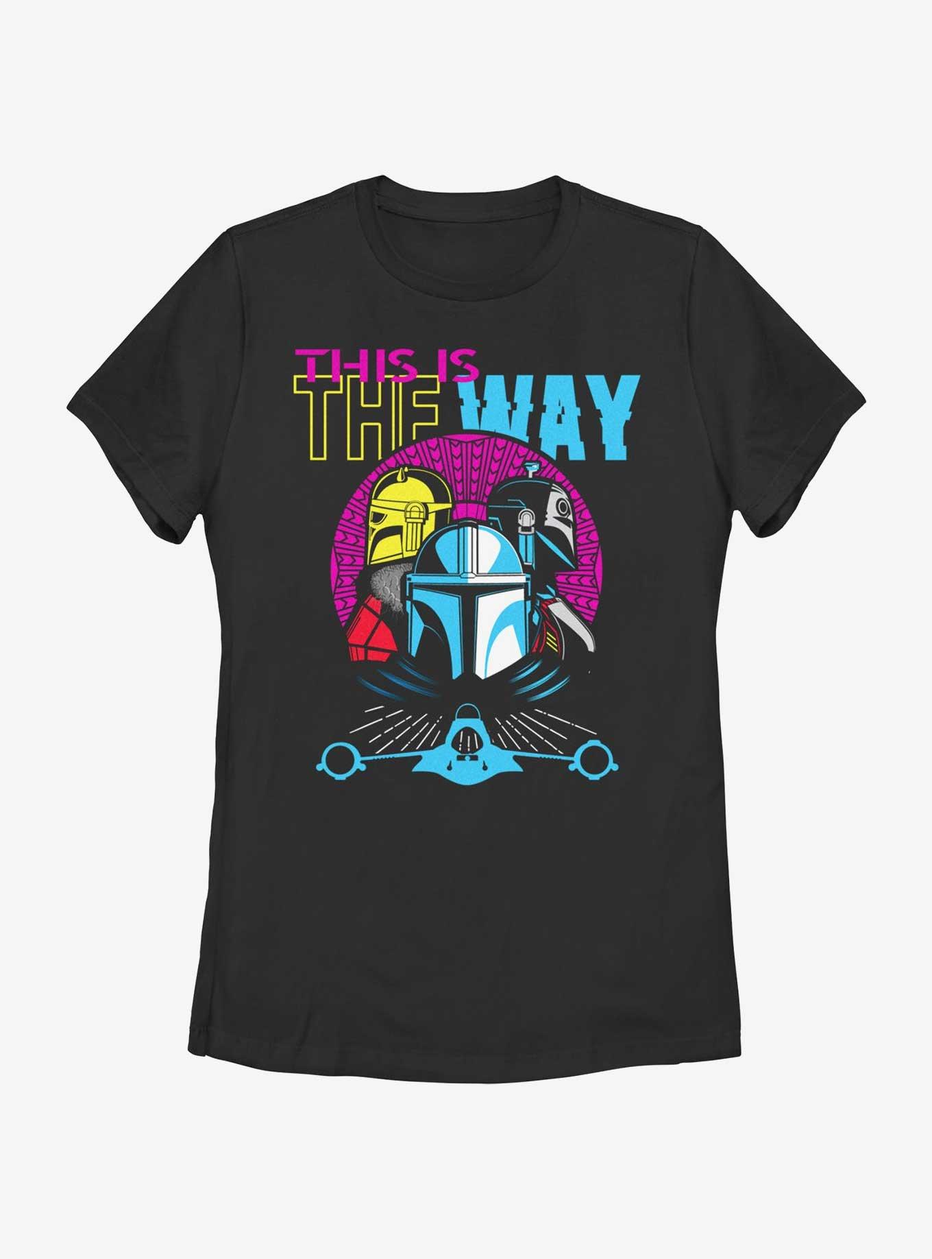 Star Wars The Mandalorian Hyper Sunset This Is The Way Womens T-Shirt, BLACK, hi-res