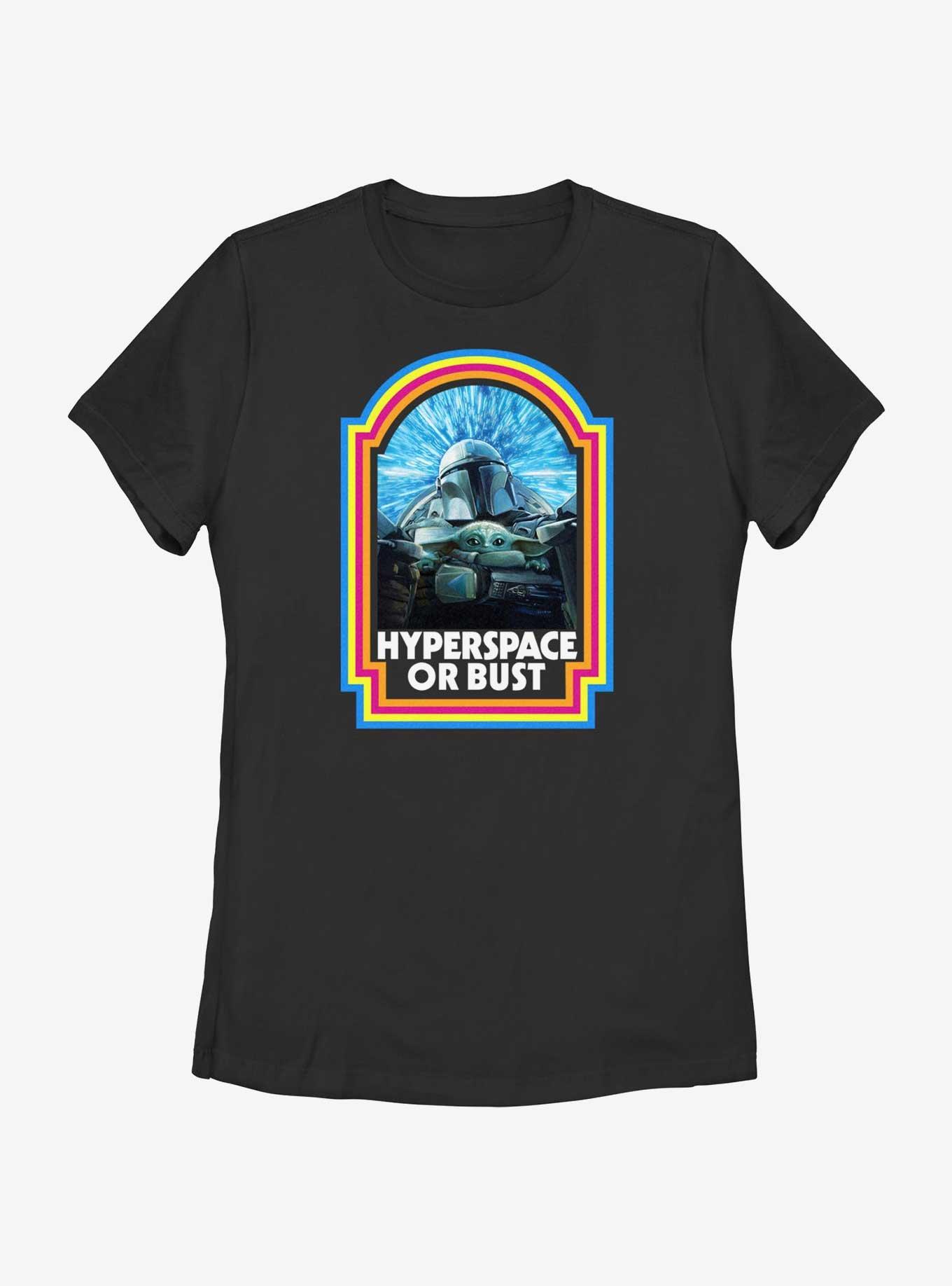 Star Wars The Mandalorian Hyperspace or Bust Womens T-Shirt, BLACK, hi-res