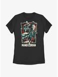 Star Wars The Mandalorian Grunge Rock Star Poster Womens T-Shirt, BLACK, hi-res