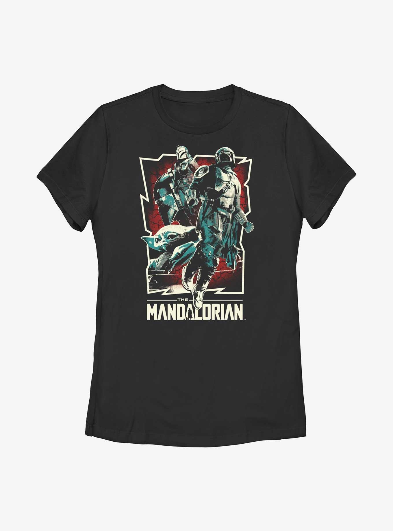 Star Wars The Mandalorian Grunge Rock Star Poster Womens T-Shirt, , hi-res
