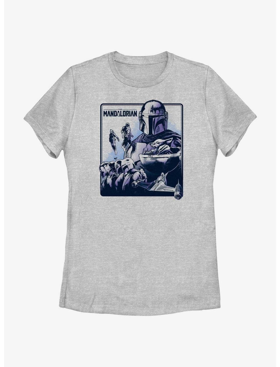 Star Wars The Mandalorian Galaxy's Warriors Poster Womens T-Shirt, ATH HTR, hi-res