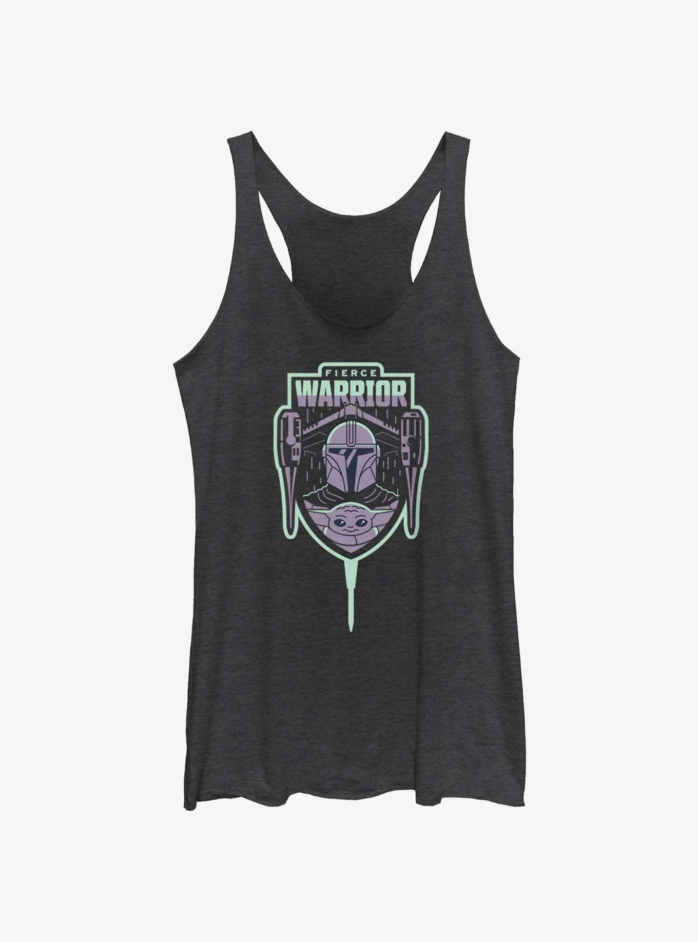 Star Wars The Mandalorian Fierce Warrior Badge Womens Tank Top, , hi-res