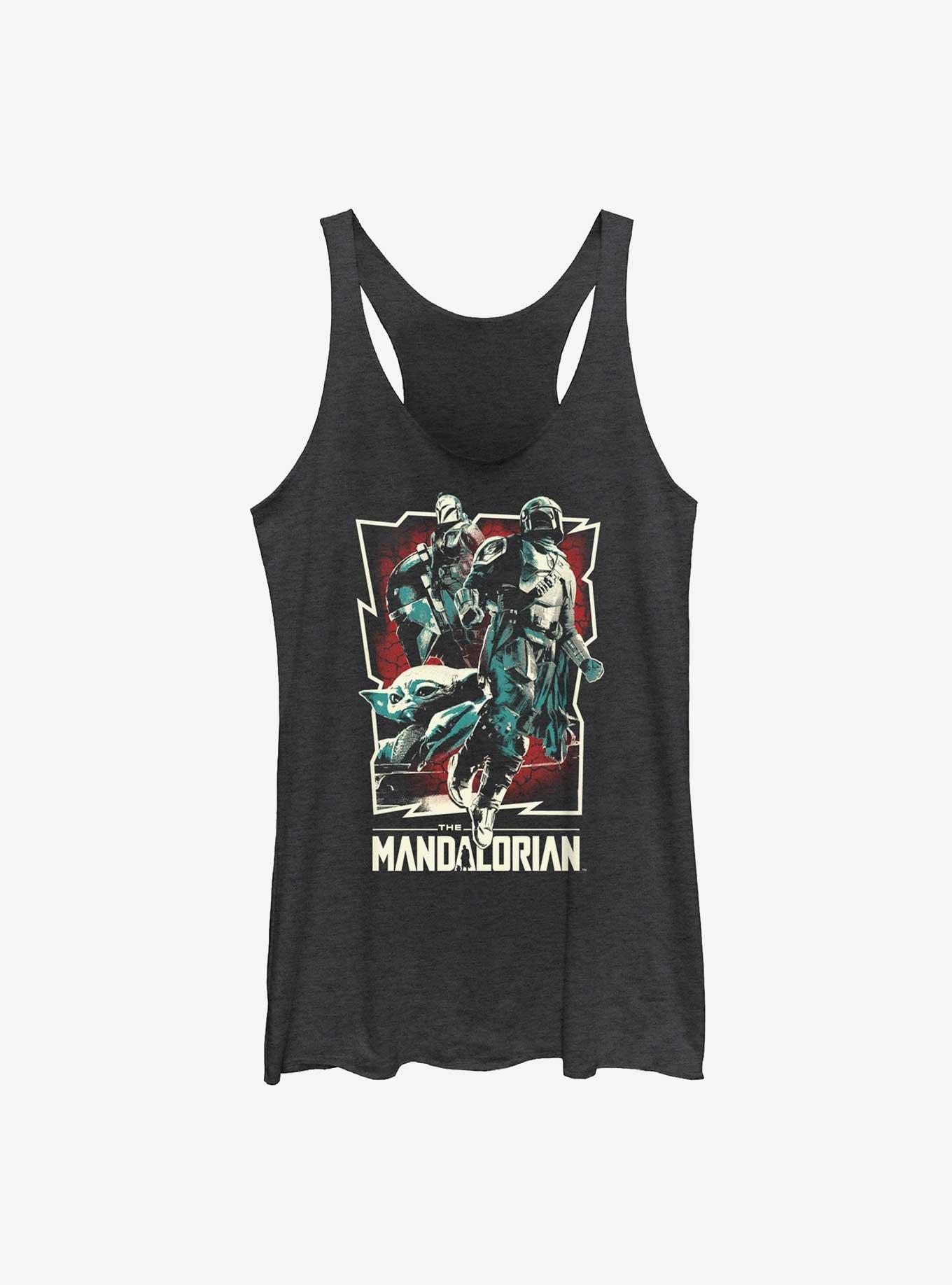 Star Wars The Mandalorian Grunge Rock Star Poster Womens Tank Top, , hi-res