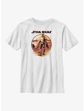 Star Wars The Mandalorian Desert Sunset Mando & Grogu Youth T-Shirt, , hi-res