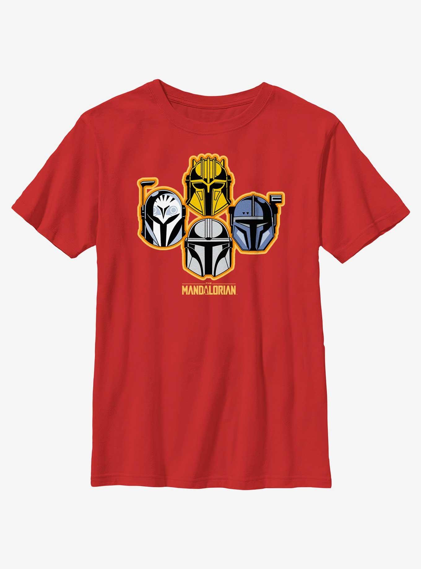 Star Wars The Mandalorian Don't Remove Helmet Youth T-Shirt, RED, hi-res