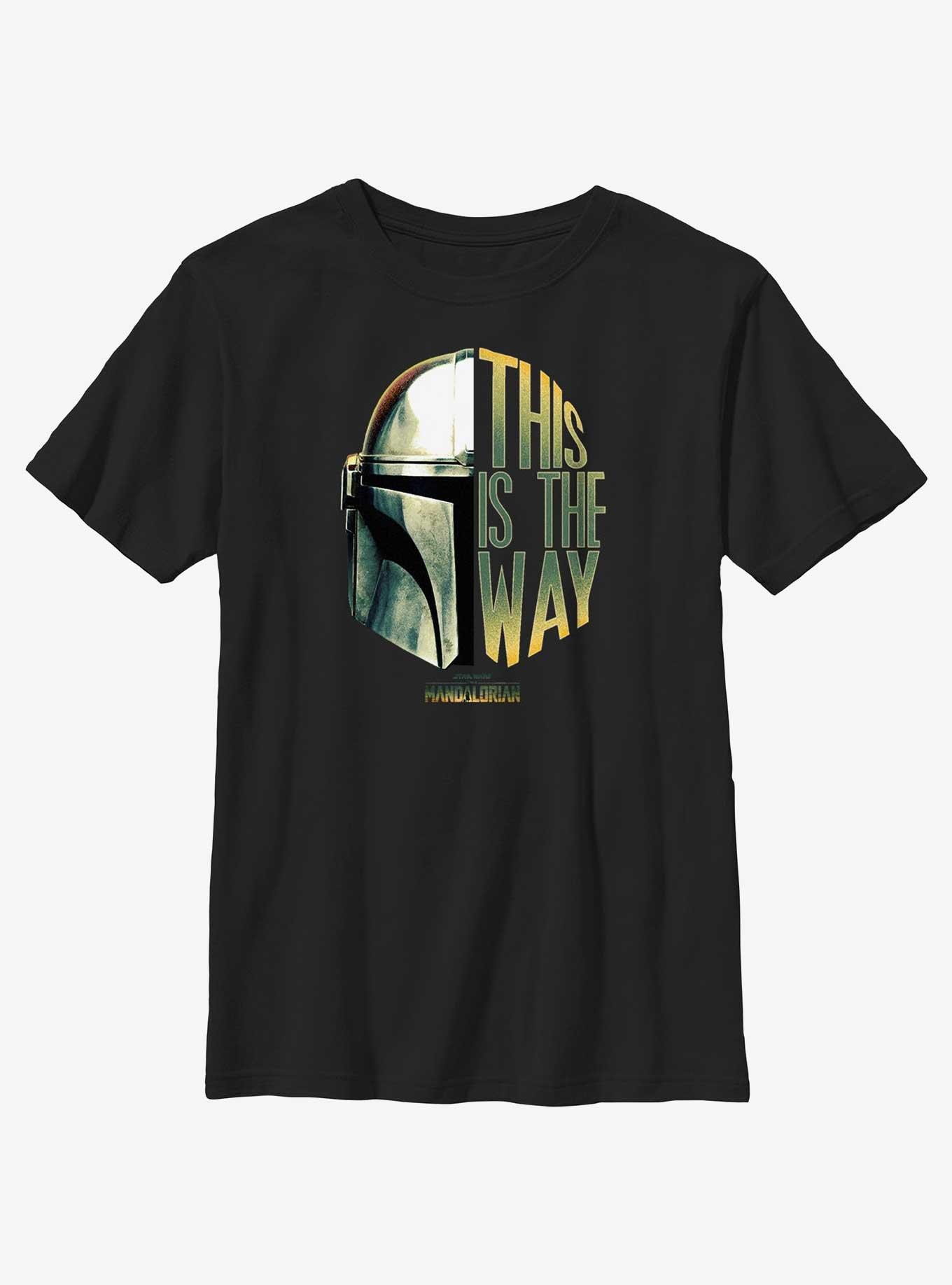 Star Wars The Mandalorian This Is The Way Helmet Split Youth T-Shirt, , hi-res