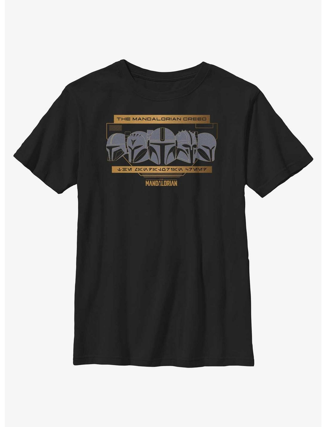 Star Wars The Mandalorian Helmets of the Creed Youth T-Shirt, BLACK, hi-res