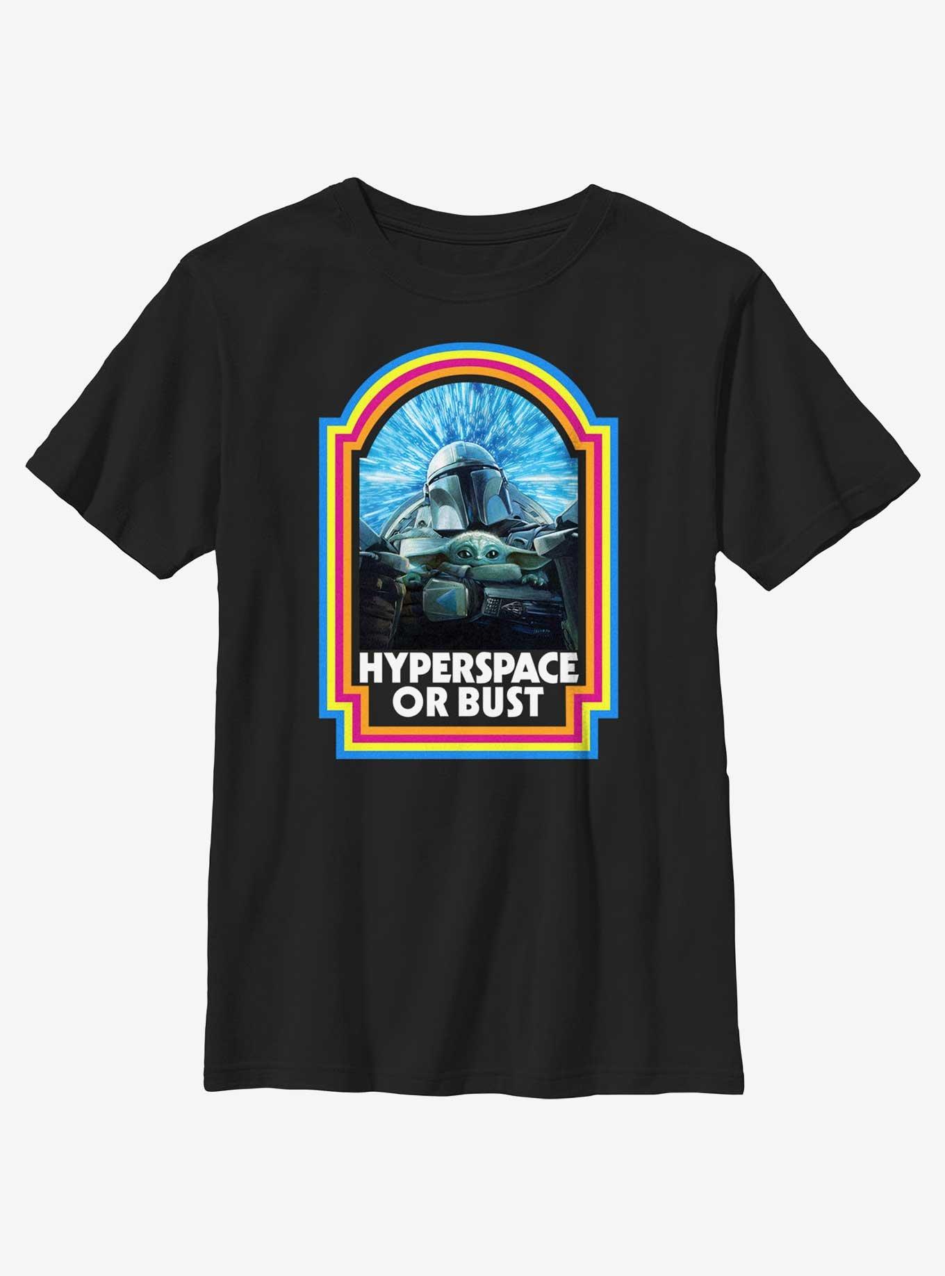 Star Wars The Mandalorian Hyperspace or Bust Youth T-Shirt, , hi-res