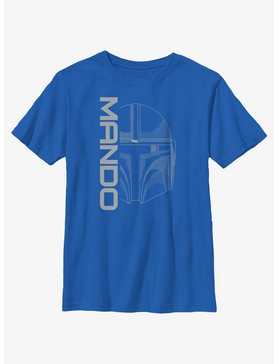 Star Wars The Mandalorian Line Art Mando Head Youth T-Shirt, , hi-res
