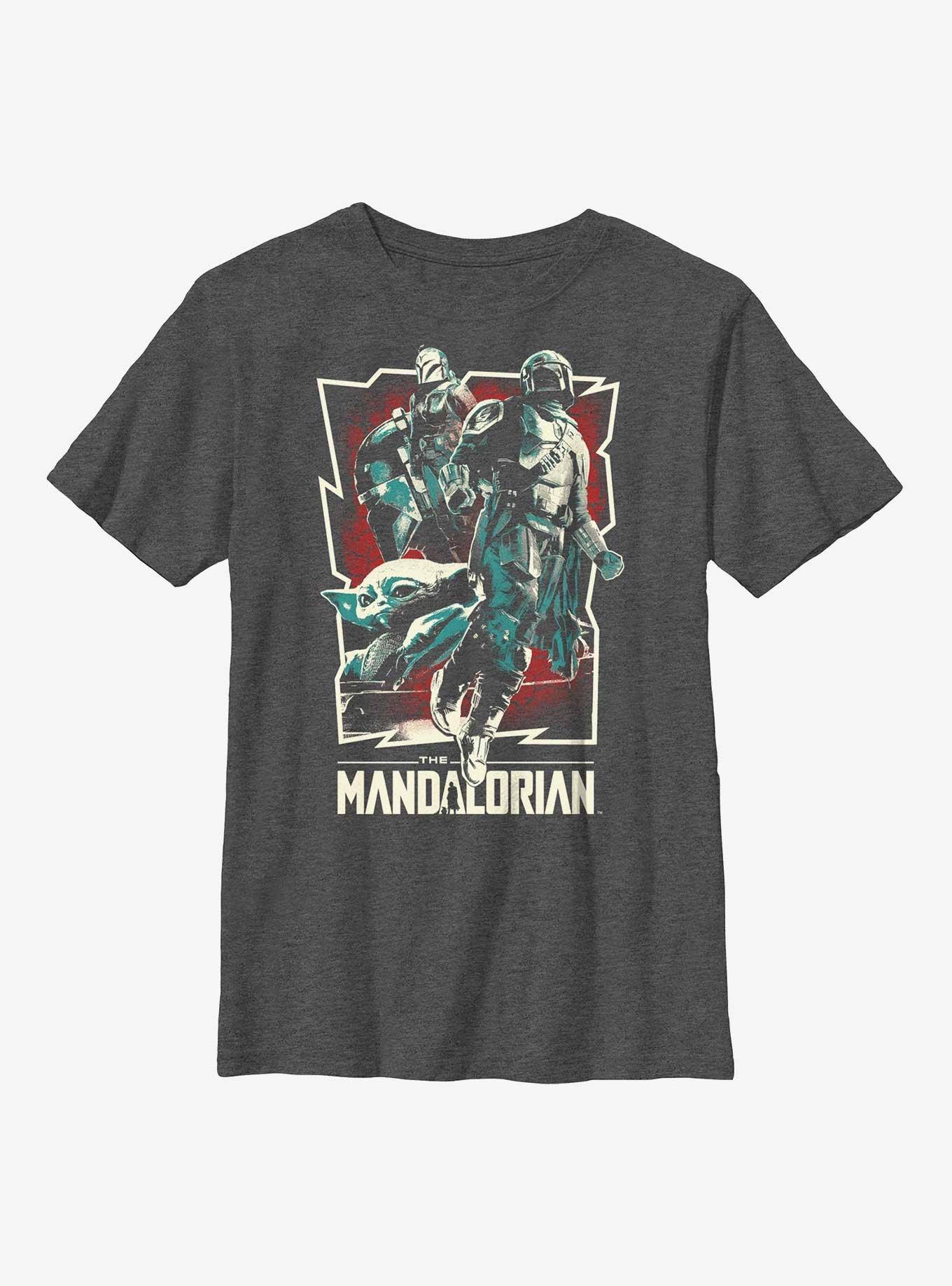 Star Wars The Mandalorian Grunge Rock Star Poster Youth T-Shirt, , hi-res