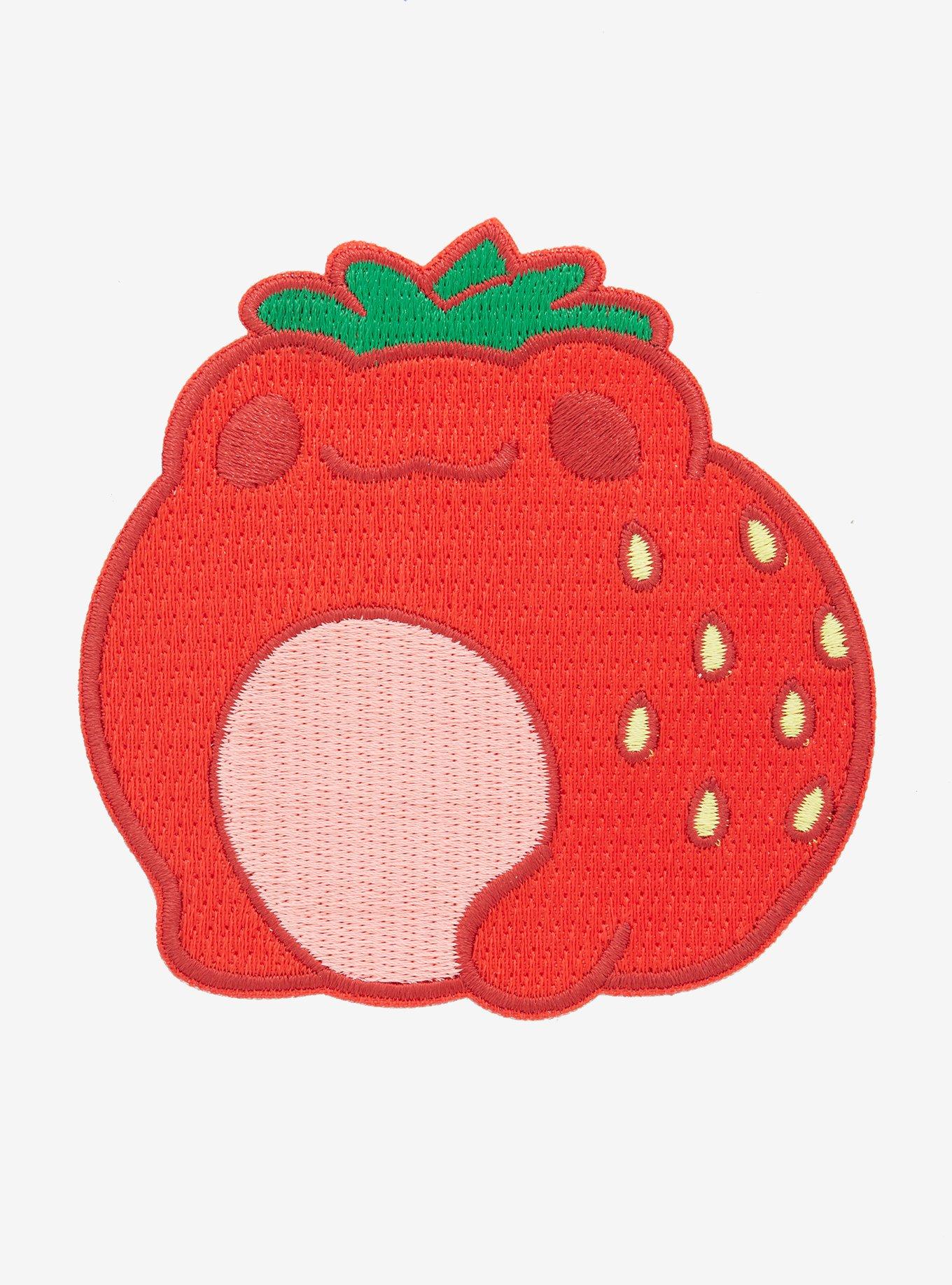 Strawberry Frog Embroidered Iron-On Patch - BoxLunch Exclusive, , hi-res