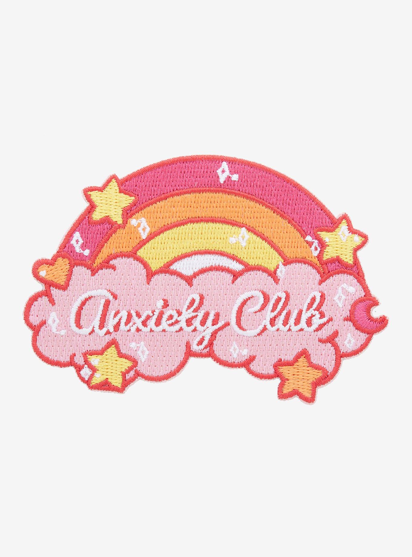 Anxiety Club Rainbow Embroidered Iron-On Patch - BoxLunch Exclusive, , hi-res