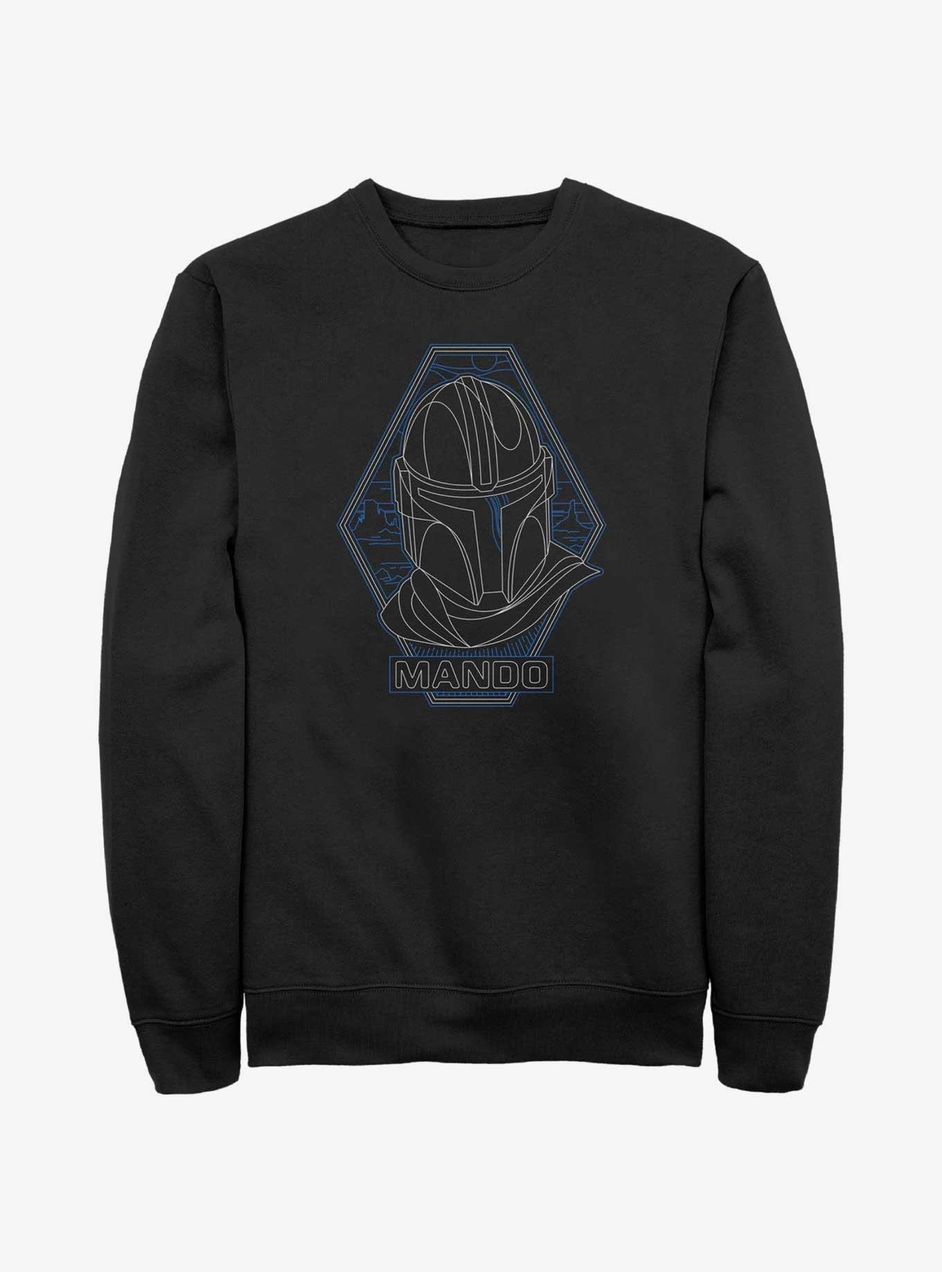 Star Wars The Mandalorian Mando Portrait Sweatshirt, BLACK, hi-res