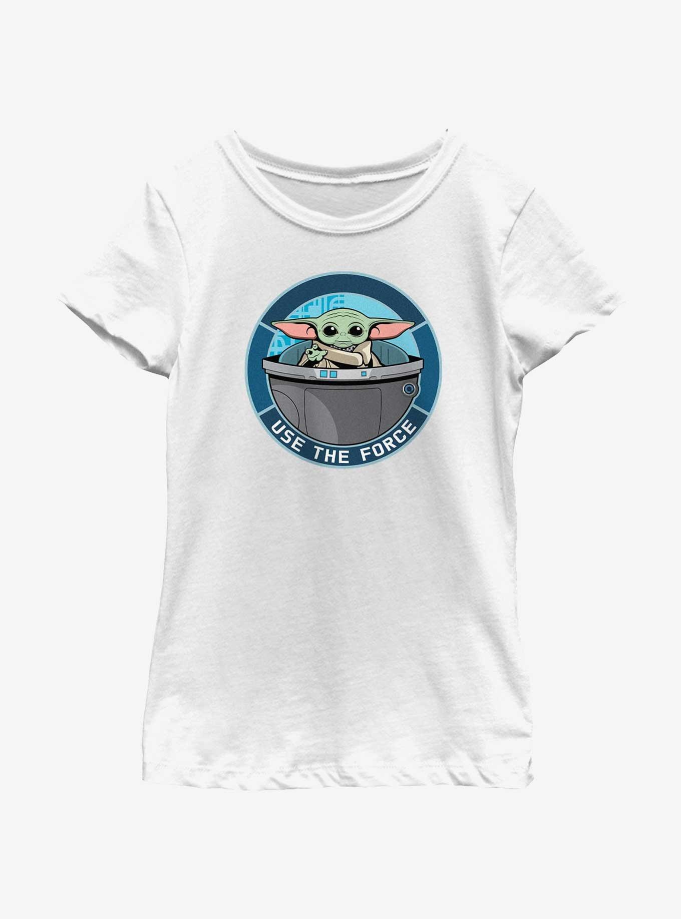 Star Wars The Mandalorian Grogu Use The Force Youth Girls T-Shirt, WHITE, hi-res