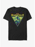 Star Wars The Mandalorian Neon Grunge Logo T-Shirt, BLACK, hi-res