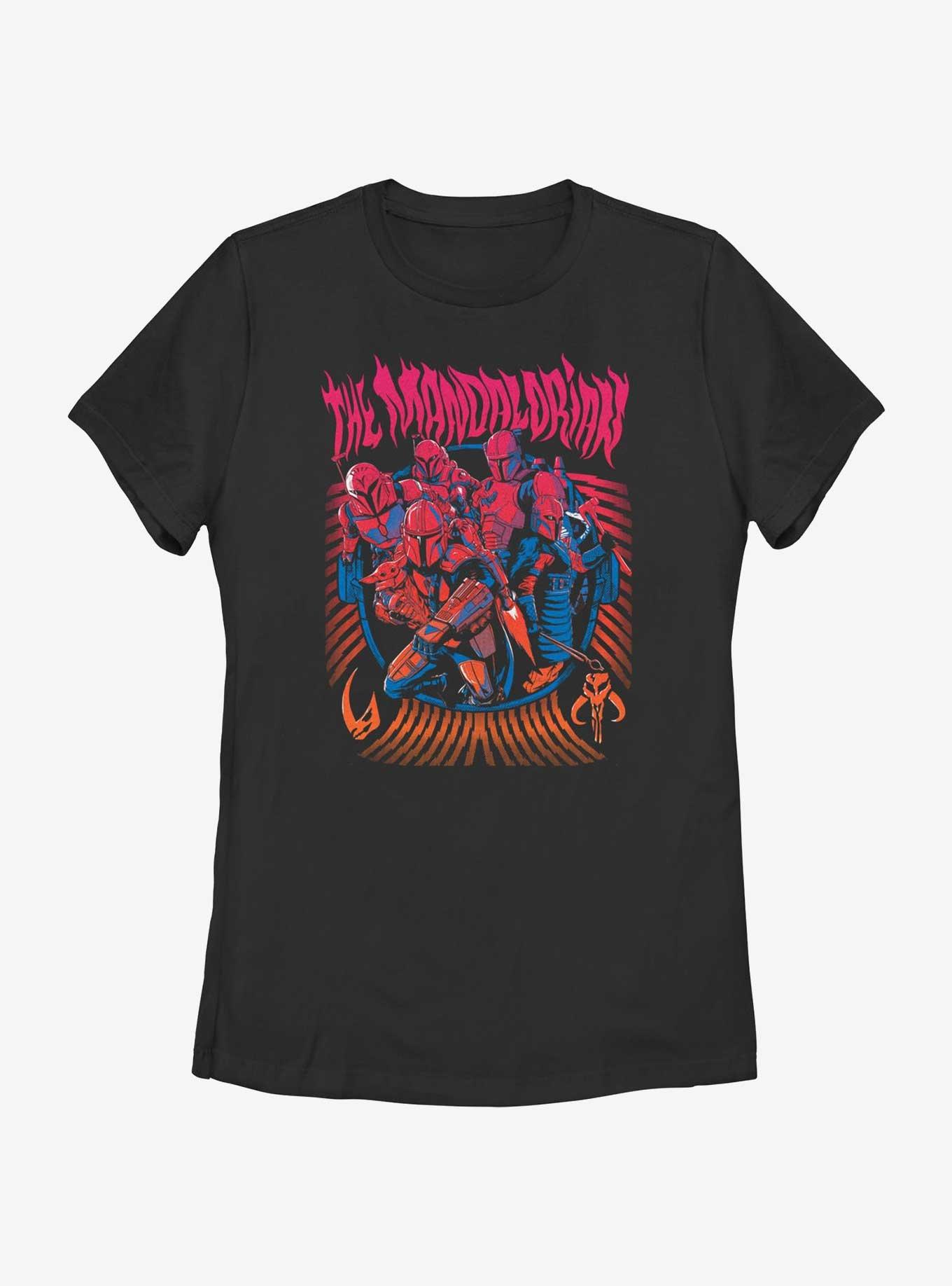 Star Wars The Mandalorian Banded Clans Mudhorn & Keldau Womens T-Shirt, BLACK, hi-res