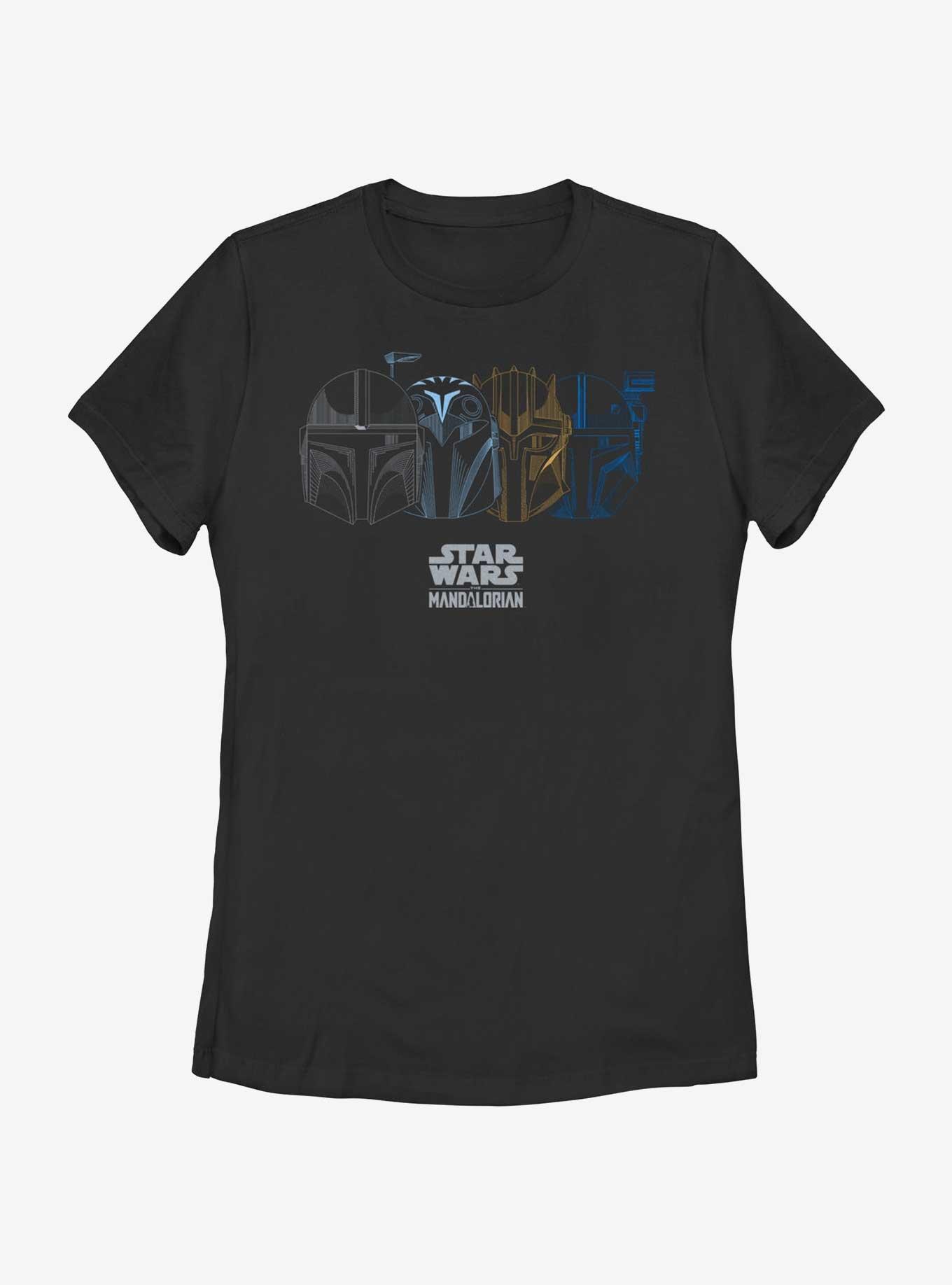 Star Wars The Mandalorian Helmet Logo Womens T-Shirt, BLACK, hi-res