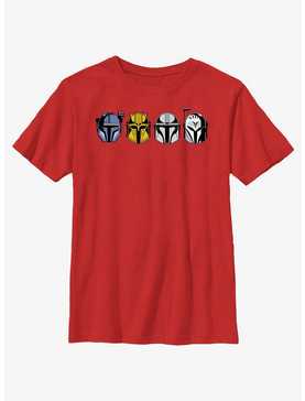 Star Wars The Mandalorian Helmet Lineup Youth T-Shirt, , hi-res