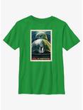 Star Wars The Mandalorian Grogu & Mando N-1 Starfighter Poster Youth T-Shirt, KELLY, hi-res