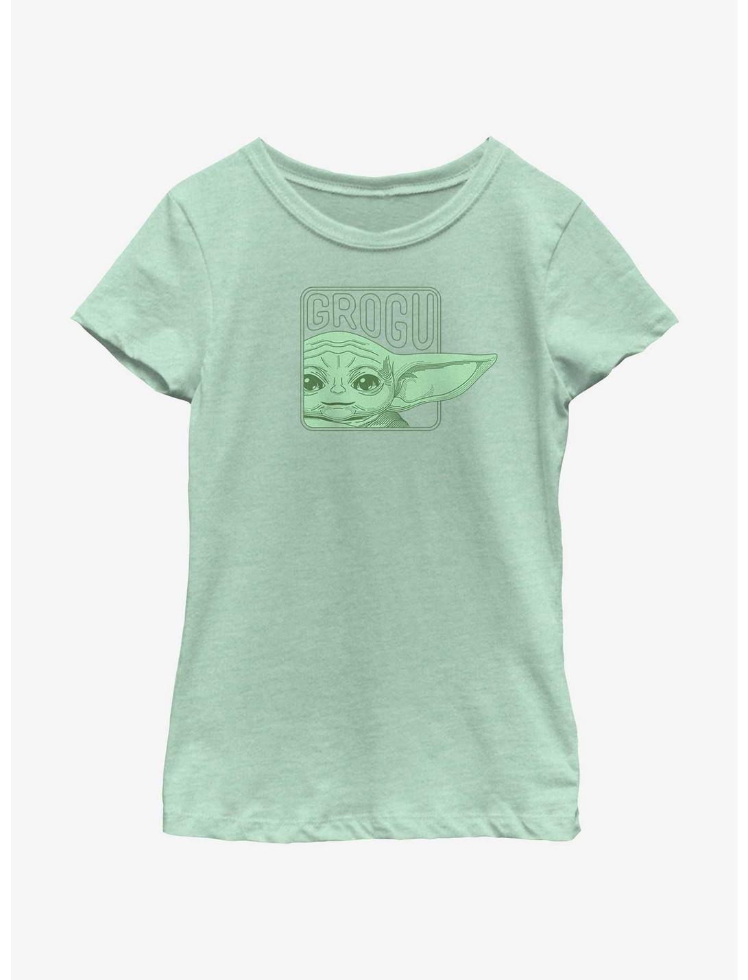 Star Wars The Mandalorian Grogu Happy Ears Youth Girls T-Shirt, MINT, hi-res
