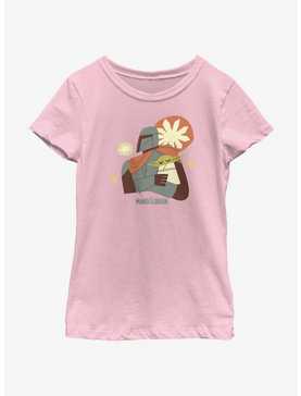 Star Wars The Mandalorian Mando & Sleepy Grogu Sketch Youth Girls T-Shirt, , hi-res