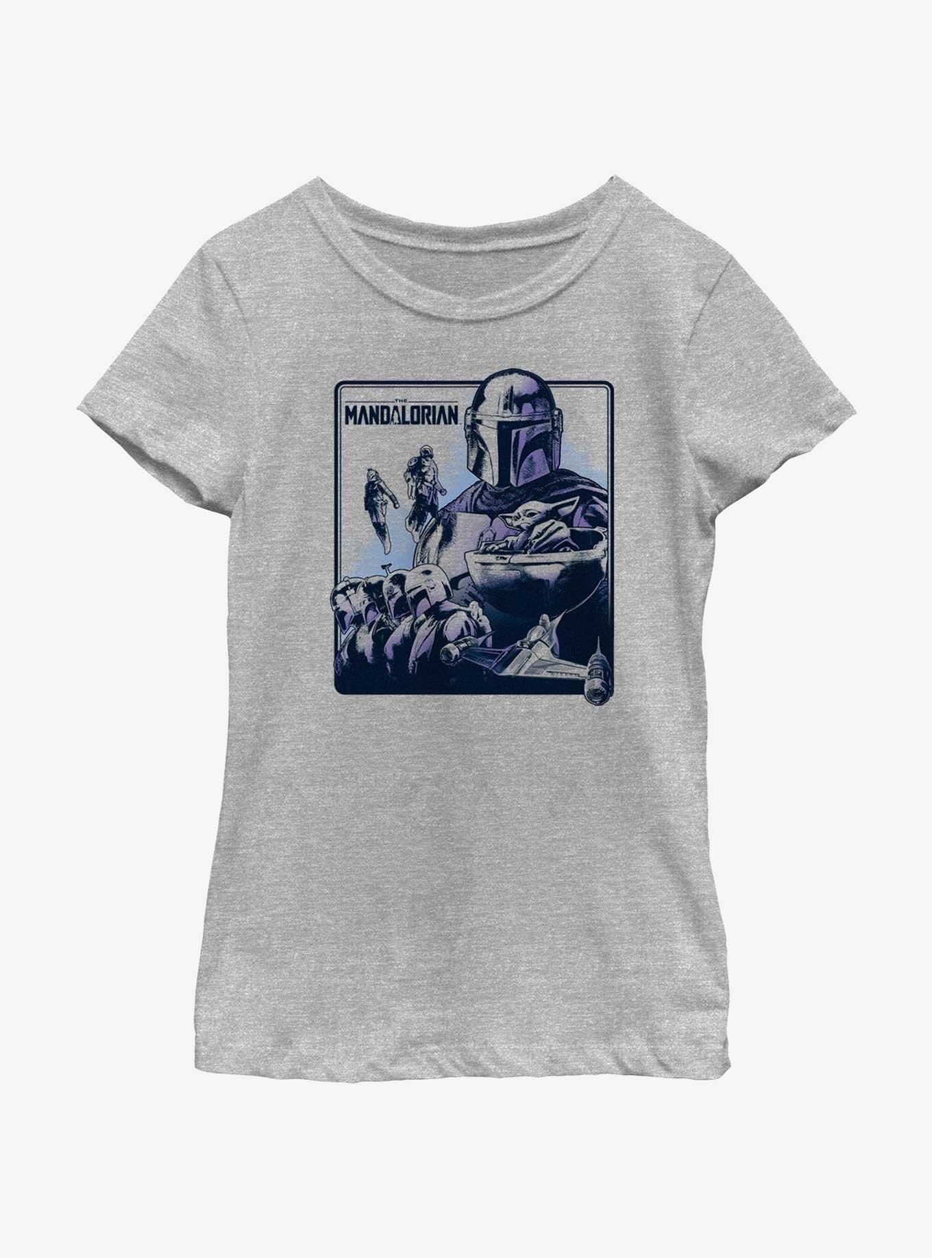 Star Wars The Mandalorian Galaxy's Warriors Poster Youth Girls T-Shirt, , hi-res