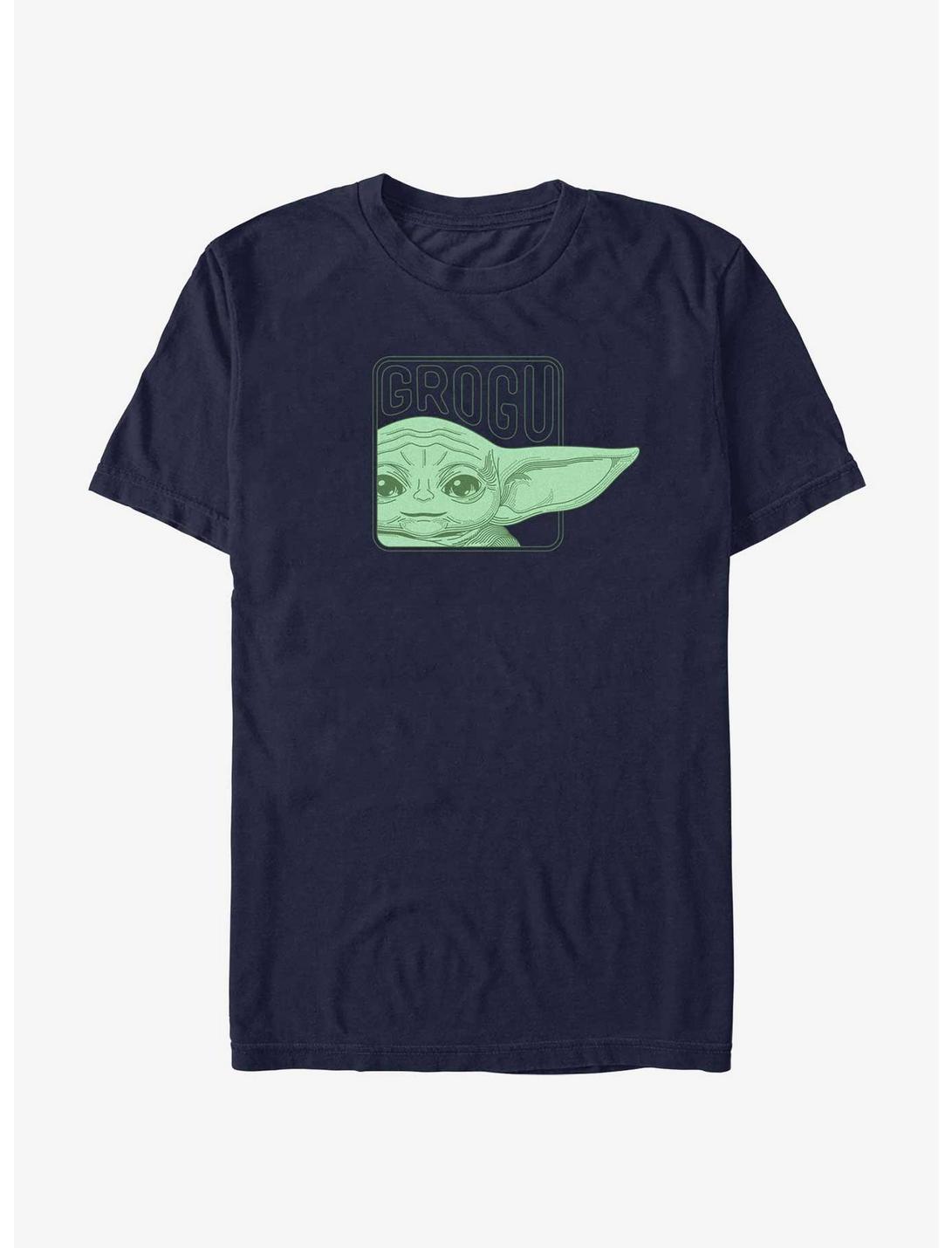Star Wars The Mandalorian Grogu Happy Ears T-Shirt, NAVY, hi-res