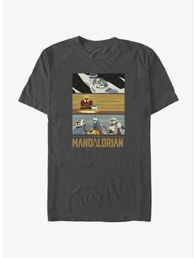 Star Wars The Mandalorian Grogu & Mando Scene Panels T-Shirt, , hi-res