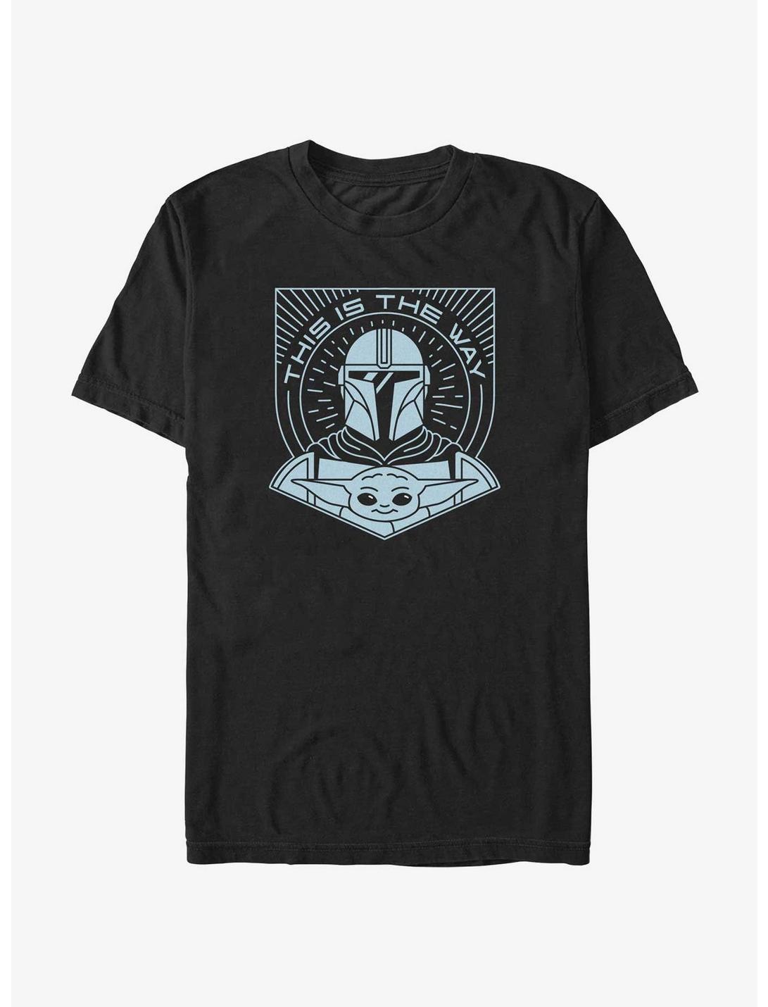 Star Wars The Mandalorian This Is The Way Line Art T-Shirt, BLACK, hi-res