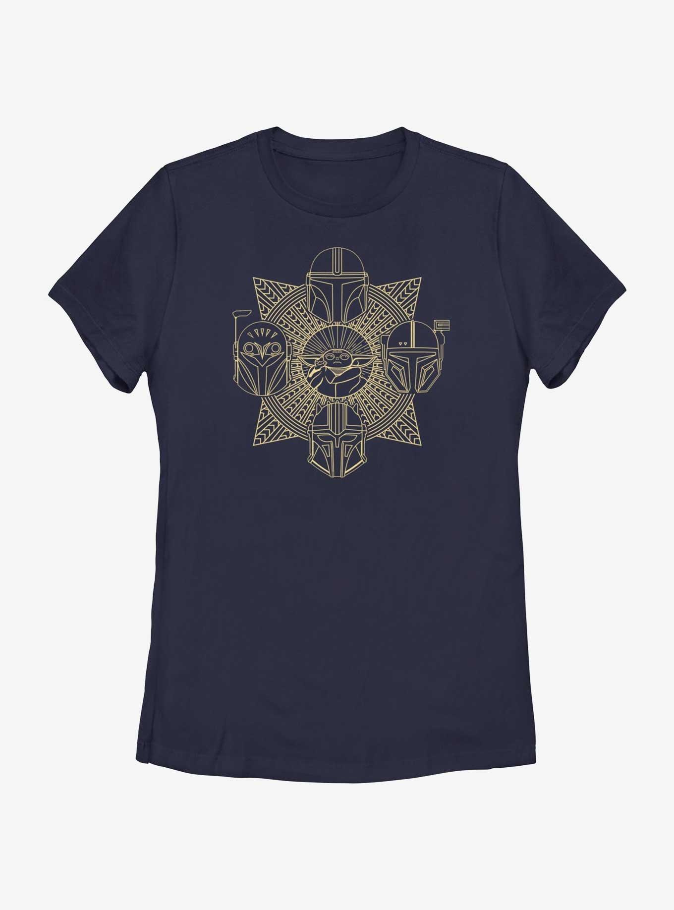 Star Wars The Mandalorian Grogu and the Creed Womens T-Shirt, NAVY, hi-res