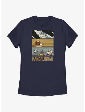 Star Wars The Mandalorian Grogu & Mando Scene Panels Womens T-Shirt, , hi-res