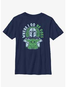 Star Wars The Mandalorian Where I Go, He Goes Youth T-Shirt, , hi-res