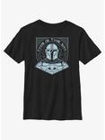 Star Wars The Mandalorian This Is The Way Line Art Youth T-Shirt, BLACK, hi-res