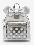 Loungefly Disney100 Minnie Mouse Platinum Mini Backpack, , hi-res