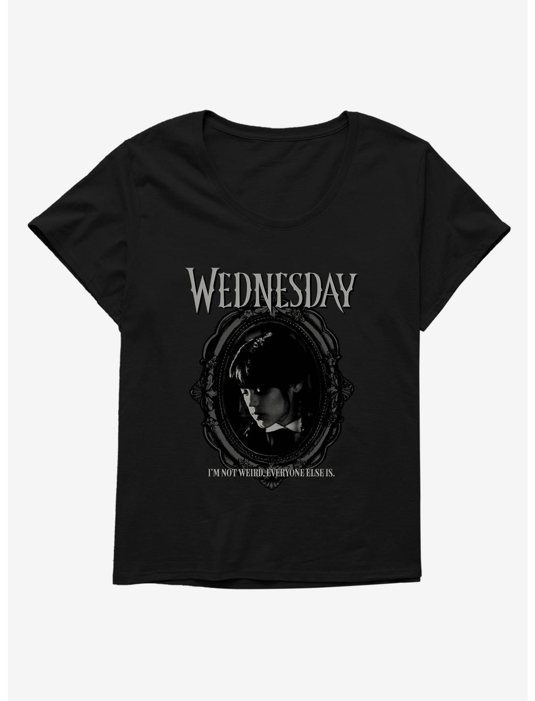 Wednesday I'm Not Weird Womens T-Shirt Plus Size, BLACK, hi-res