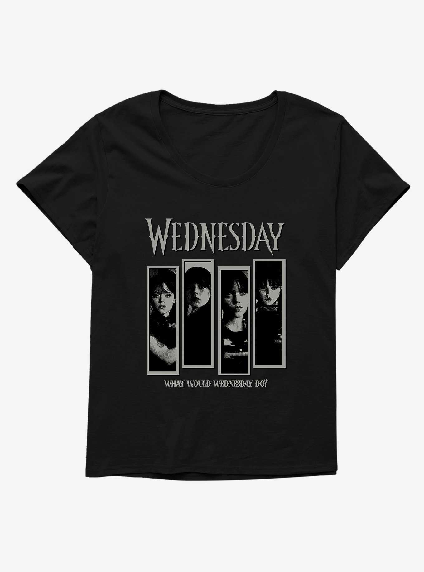 Wednesday What Would Wednesday Do? Panels Womens T-Shirt Plus Size, , hi-res
