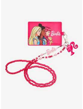 Barbie Pink Beaded Lanyard With Cardholder, , hi-res