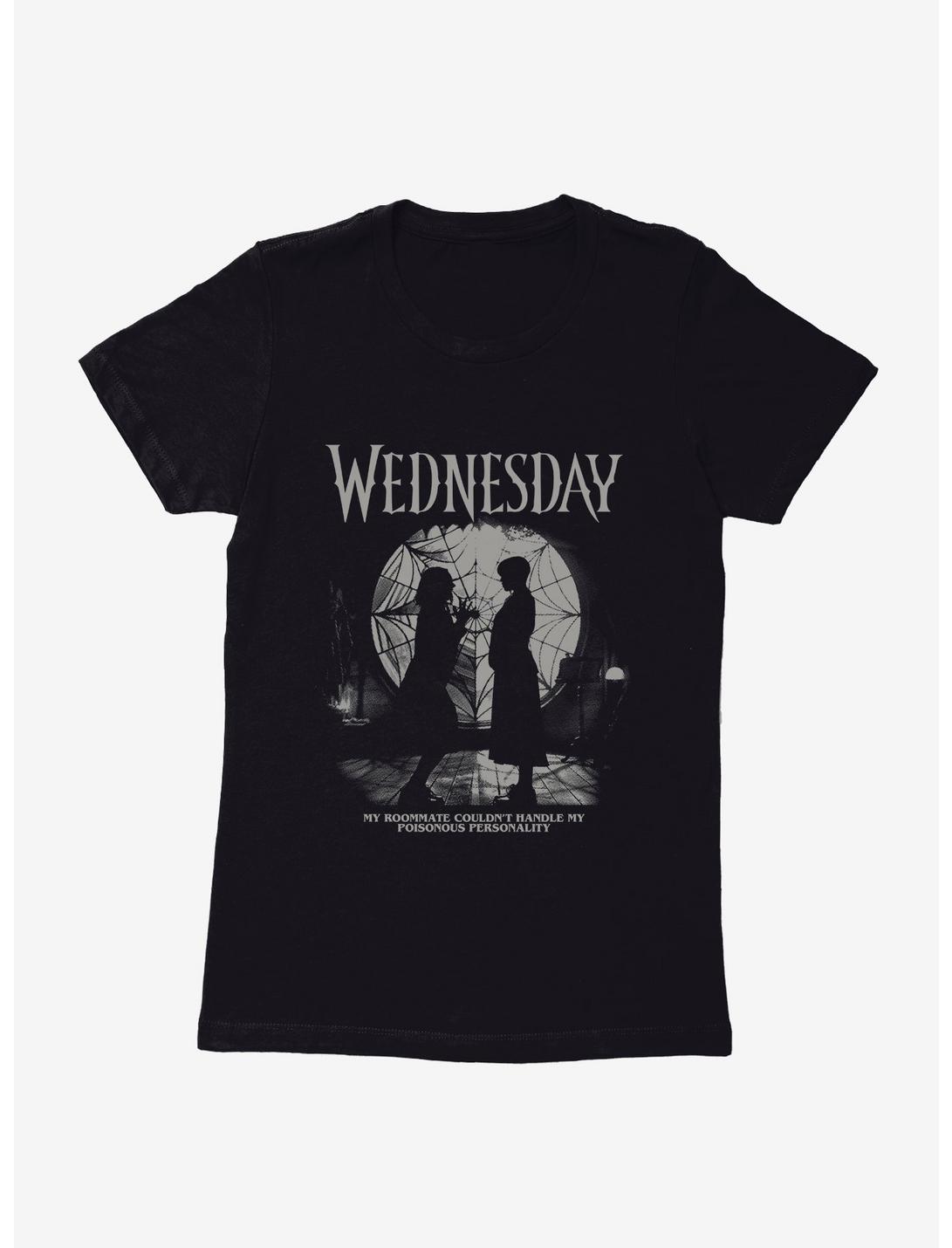 Wednesday Enid Roommate Womens T-Shirt, BLACK, hi-res