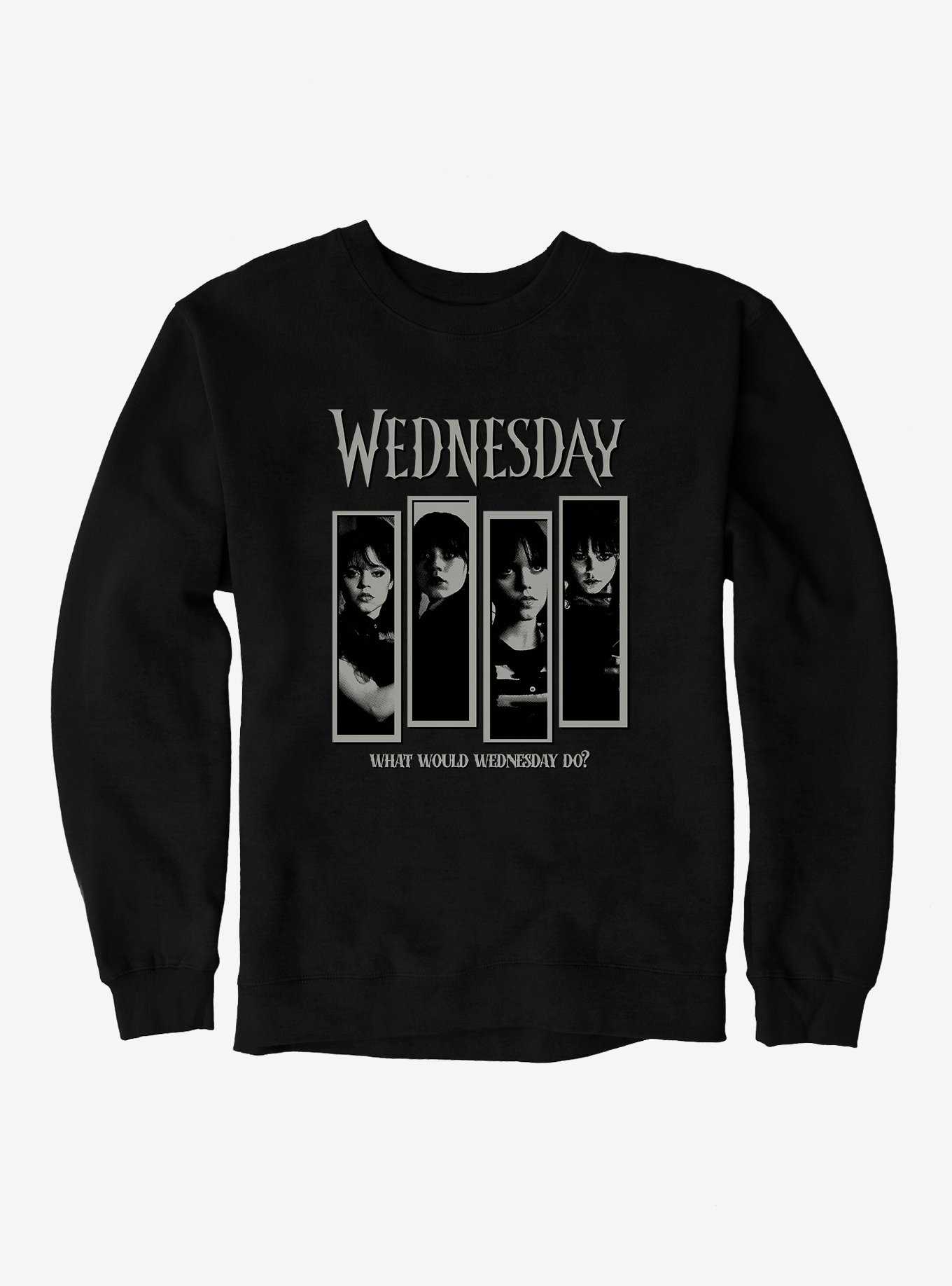 Wednesday What Would Wednesday Do? Panels Sweatshirt, , hi-res