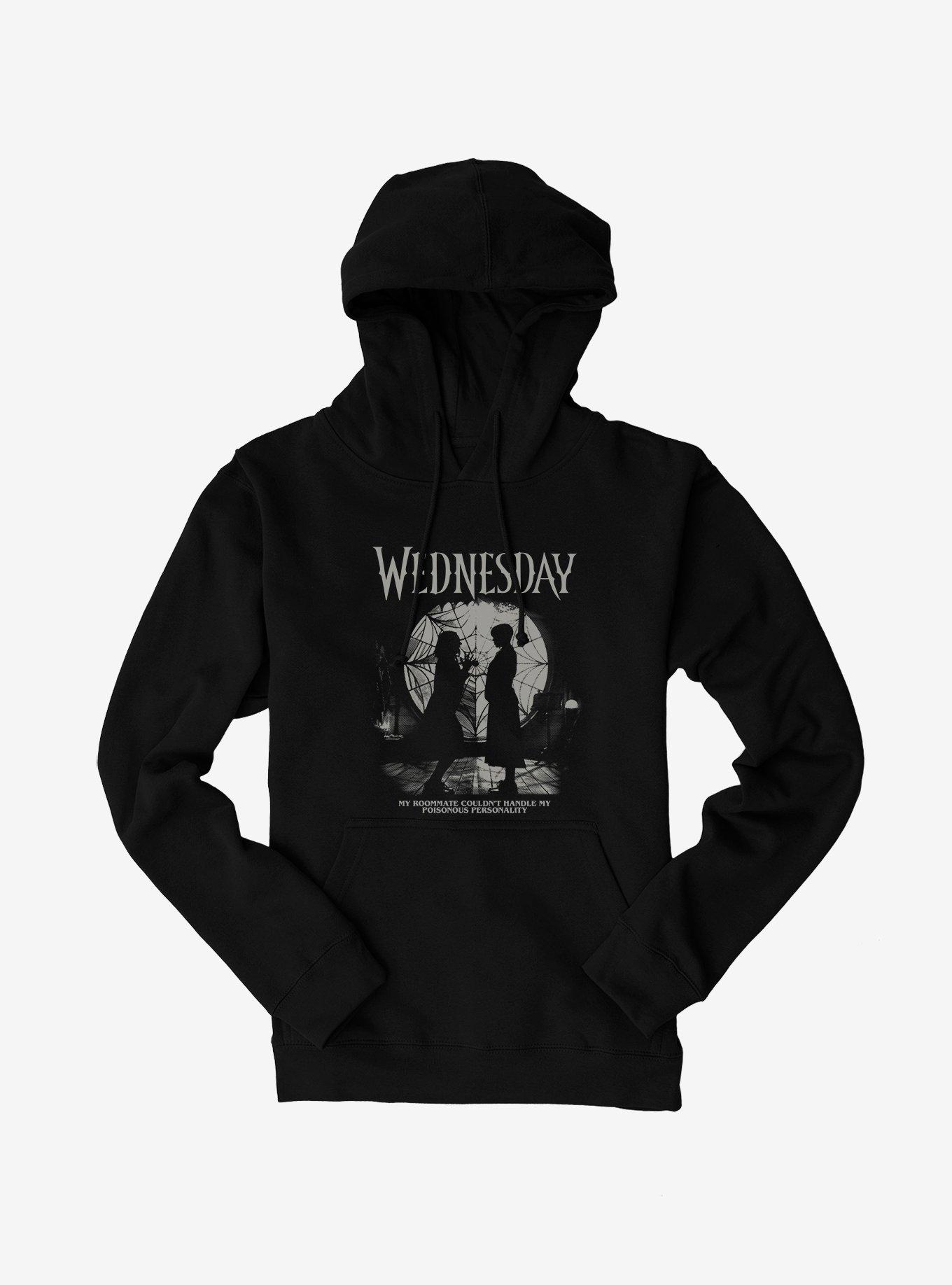 Wednesday Enid Roommate Hoodie, BLACK, hi-res