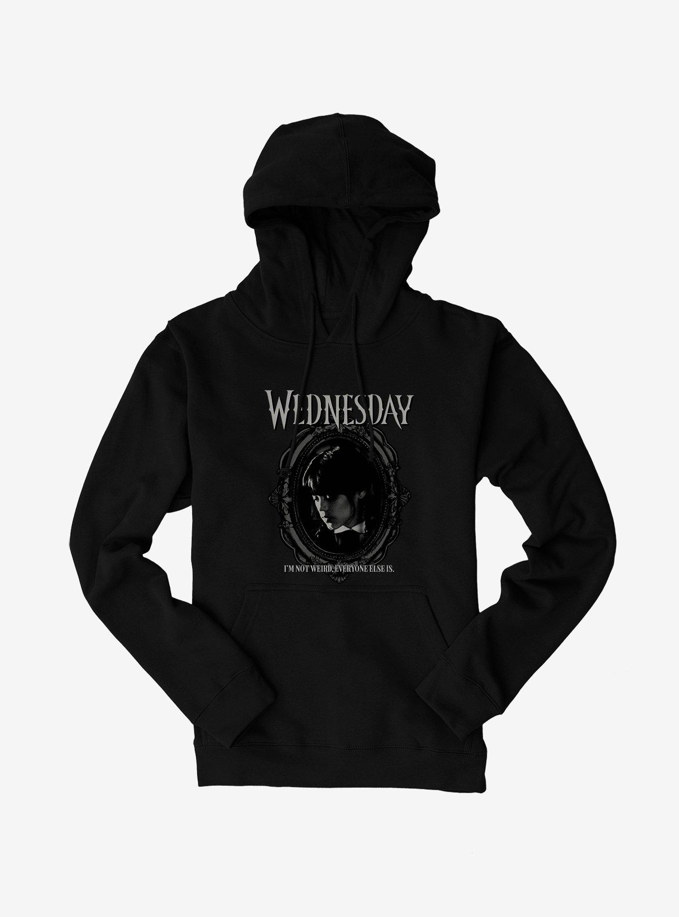 Wednesday I'm Not Weird Hoodie, , hi-res